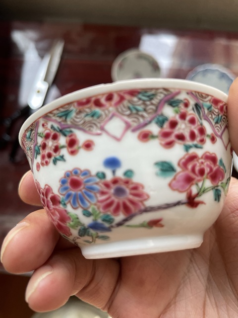 古玩陶瓷雍正·粉彩花卉紋杯 真品鑒賞圖