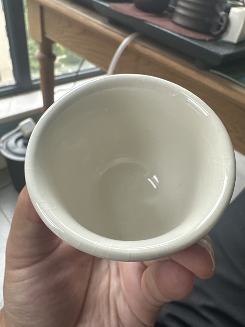 古玩陶瓷竹紋青花杯真品鑒賞圖
