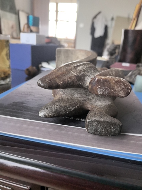 古玩玉器仿古做舊神鳥造型擺件真品鑒賞圖