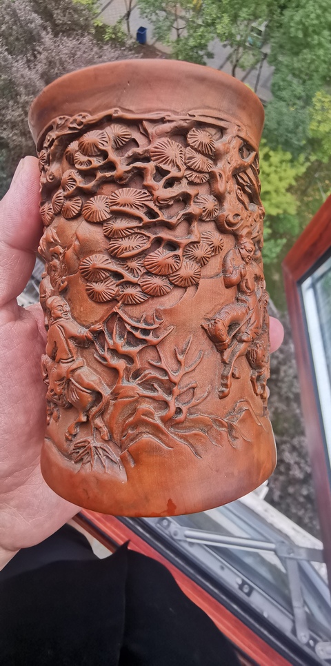 古玩雜項筆筒真品鑒賞圖