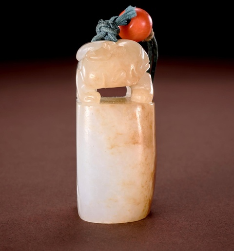 古玩玉器獸鈕印真品鑒賞圖