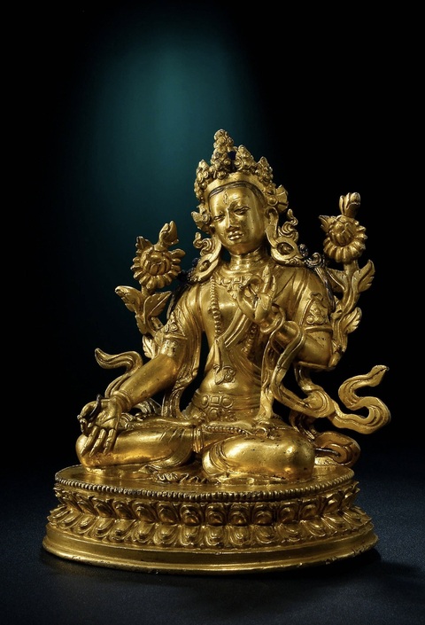 古玩銅器白度母真品鑒賞圖