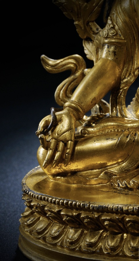 古玩銅器白度母真品鑒賞圖