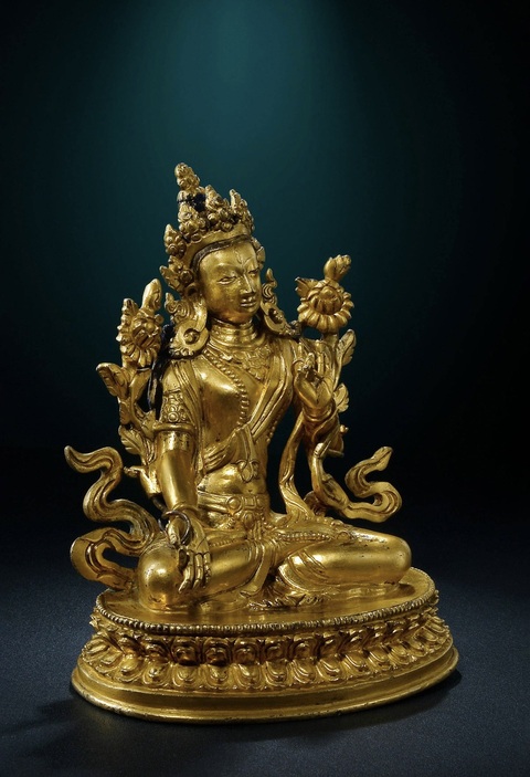 古玩銅器白度母真品鑒賞圖
