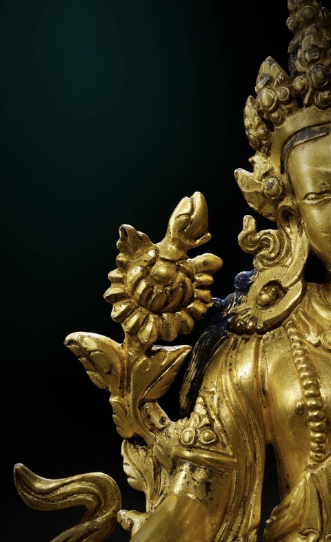 古玩銅器白度母真品鑒賞圖