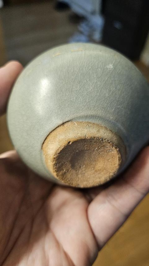 古玩陶瓷龍泉青瓷水盂真品鑒賞圖