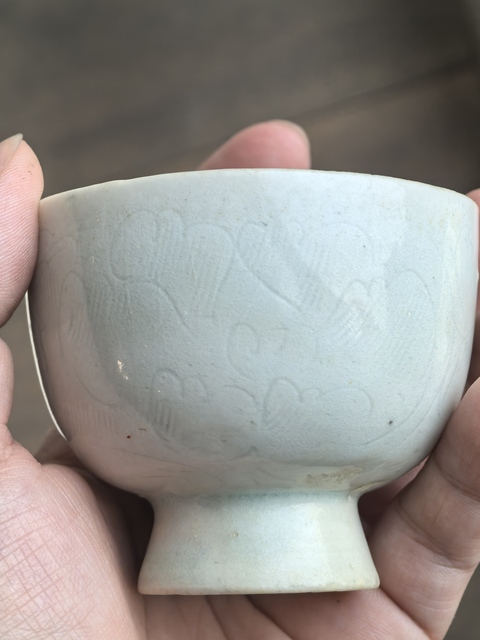 古玩陶瓷影青杯真品鑒賞圖