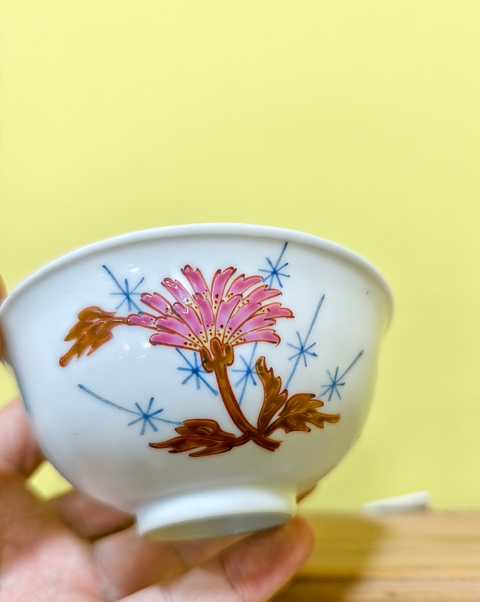 古玩陶瓷清光緒 粉彩花卉紋茶園真品鑒賞圖