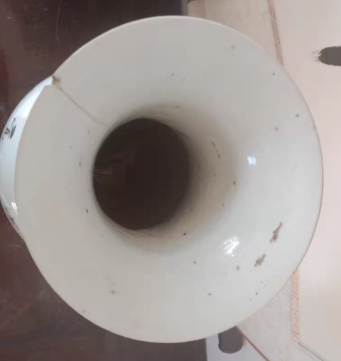 古玩陶瓷太師少保礬紅撇口瓶真品鑒賞圖