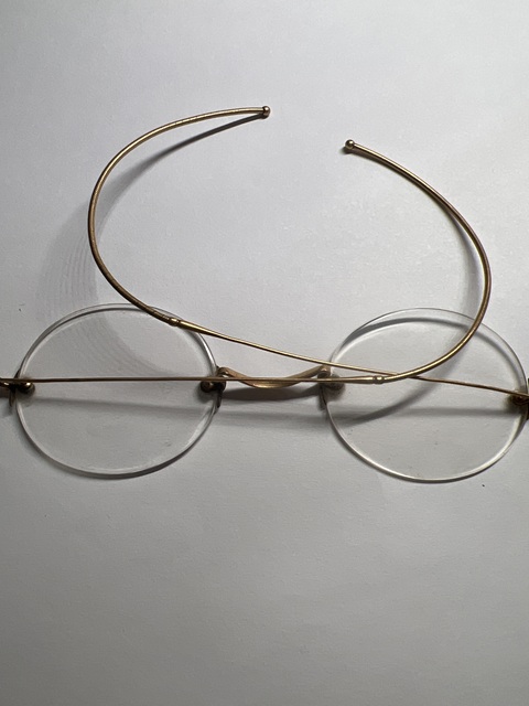 古玩雜項民國金絲眼鏡真品鑒賞圖