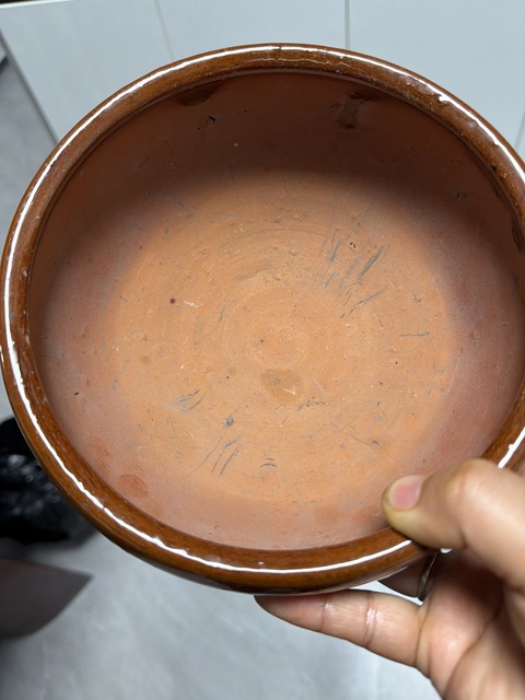 古玩陶瓷褐黃釉香爐真品鑒賞圖