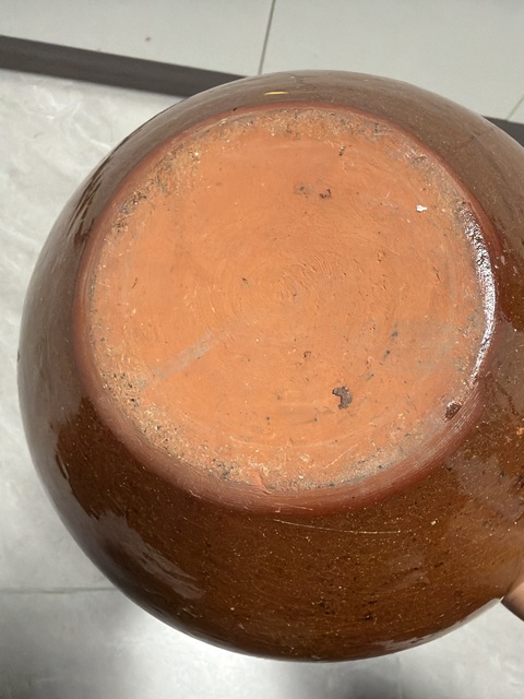 古玩陶瓷褐黃釉香爐真品鑒賞圖