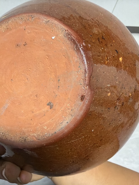 古玩陶瓷褐黃釉香爐真品鑒賞圖