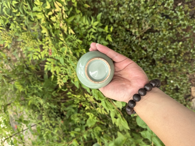 古玩陶瓷龍泉青瓷梅子青箸瓶真品鑒賞圖