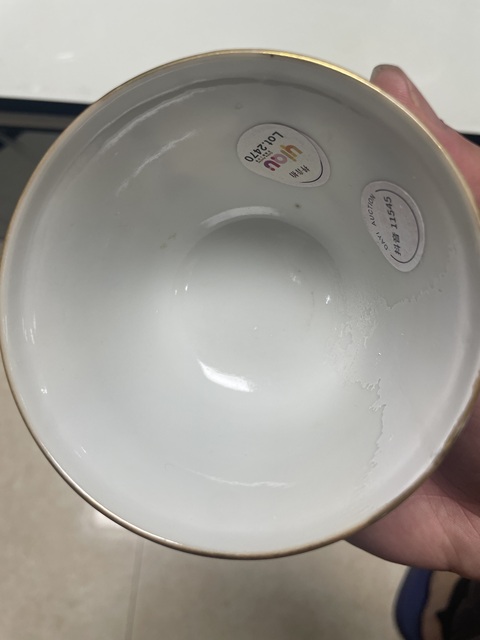 古玩陶瓷粉彩無雙譜人物茶碗真品鑒賞圖