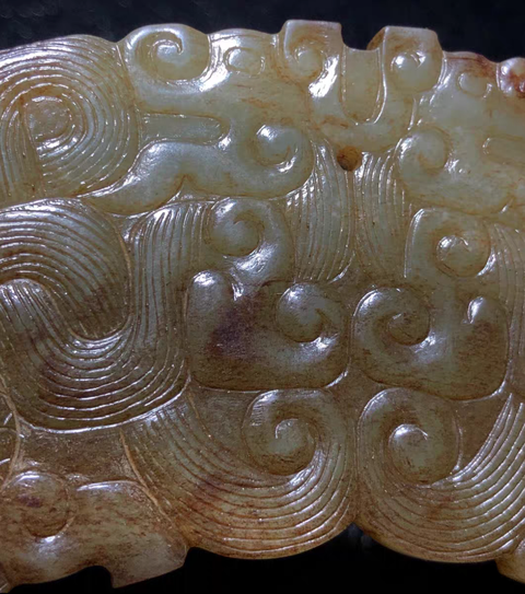 古玩玉器和田玉雕“虺龍紋璜”真品鑒賞圖