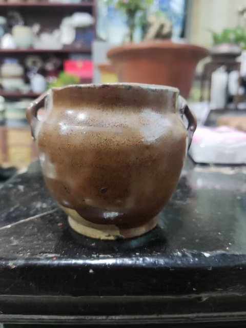 古玩陶瓷紫金釉雙系罐真品鑒賞圖