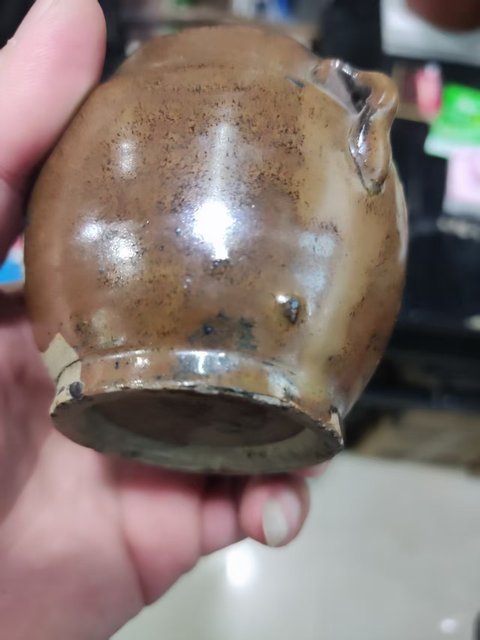古玩陶瓷紫金釉雙系罐真品鑒賞圖
