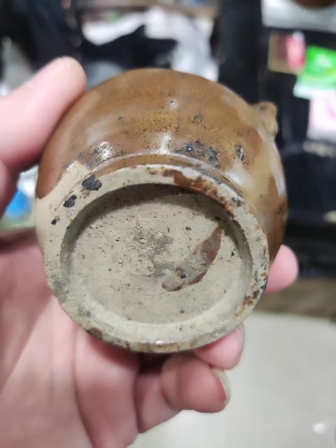 古玩陶瓷紫金釉雙系罐真品鑒賞圖