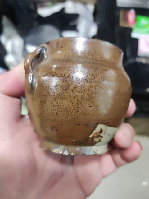 古玩陶瓷紫金釉雙系罐真品鑒賞圖