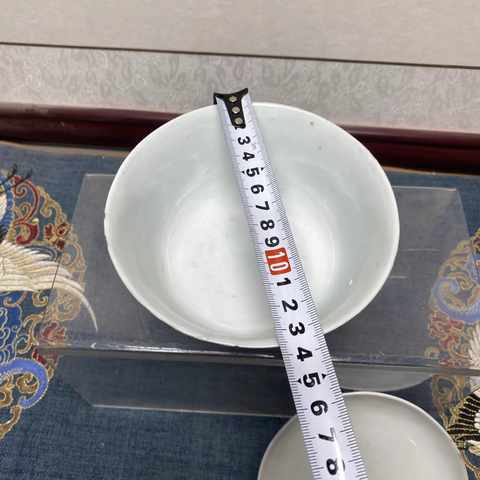 古玩陶瓷青花八仙人物蓋碗真品鑒賞圖