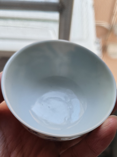 古玩陶瓷晚清青花杯真品鑒賞圖