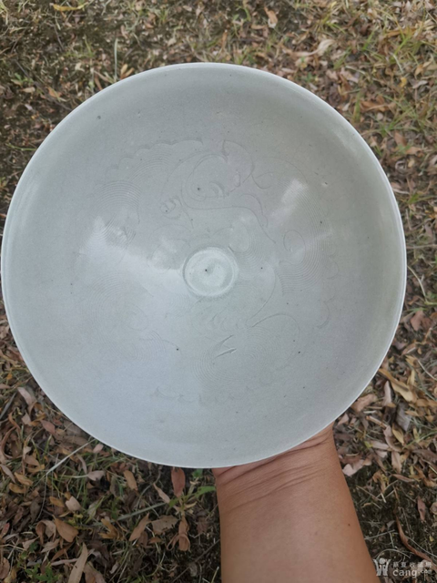 古玩陶瓷南宋青白瓷刻花大碗真品鑒賞圖