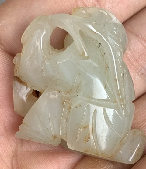 古玩玉器天然和田玉童子真品鑒賞圖