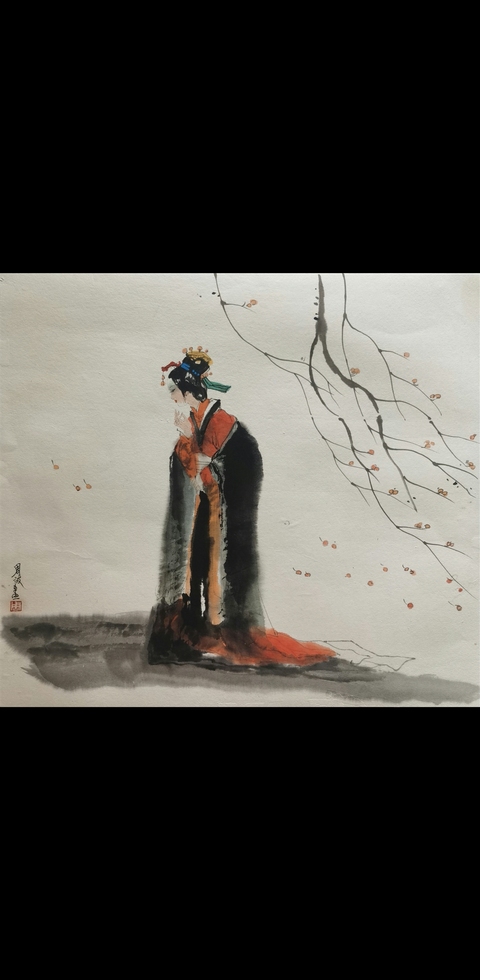 古玩字畫中美協(xié)會(huì)員深圳時(shí)代書畫院副院長(zhǎng)周波侍女拍賣,當(dāng)前價(jià)格1888元