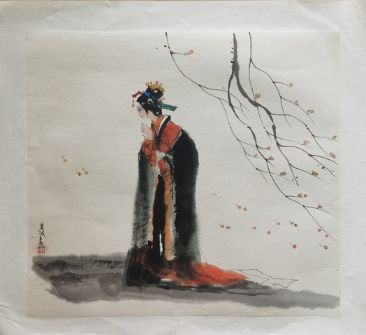 古玩字畫中美協(xié)會(huì)員深圳時(shí)代書畫院副院長(zhǎng)周波侍女拍賣,當(dāng)前價(jià)格1888元