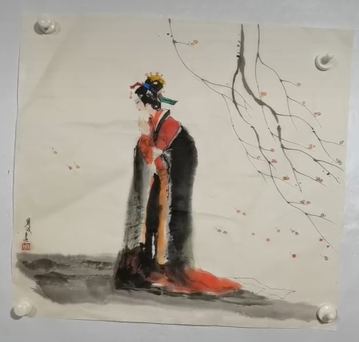 古玩字畫中美協(xié)會(huì)員深圳時(shí)代書畫院副院長(zhǎng)周波侍女拍賣,當(dāng)前價(jià)格1888元
