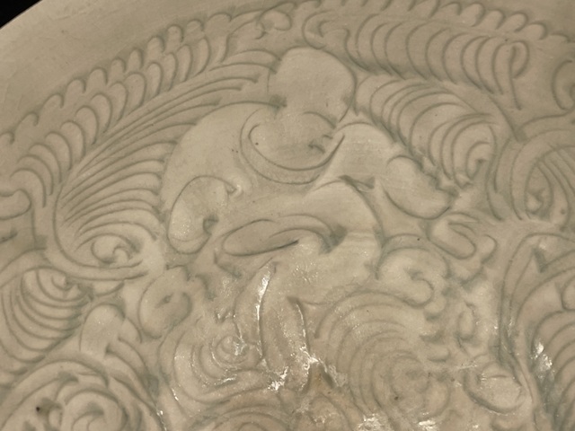 古玩陶瓷湖田窯影青釉娃娃碗真品鑒賞圖