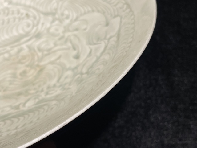 古玩陶瓷湖田窯影青釉娃娃碗真品鑒賞圖