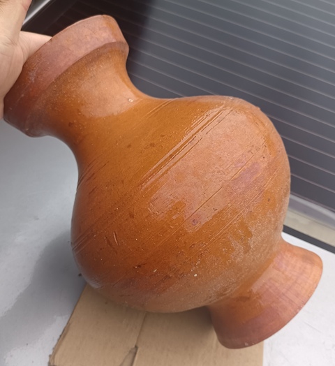古玩陶瓷精美漢代黃釉大陶罐拍賣，當前價格1280元