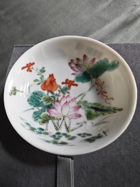 古玩陶瓷一路連科粉彩盤真品鑒賞圖
