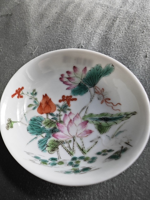 古玩陶瓷一路連科粉彩盤真品鑒賞圖
