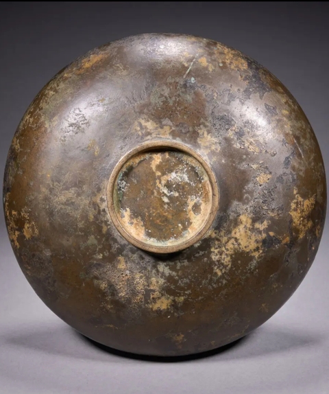 古玩銅器蒜頭瓶真品鑒賞圖