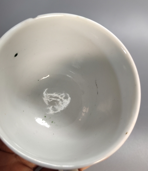 古玩陶瓷廣彩花卉紋馬克杯真品鑒賞圖