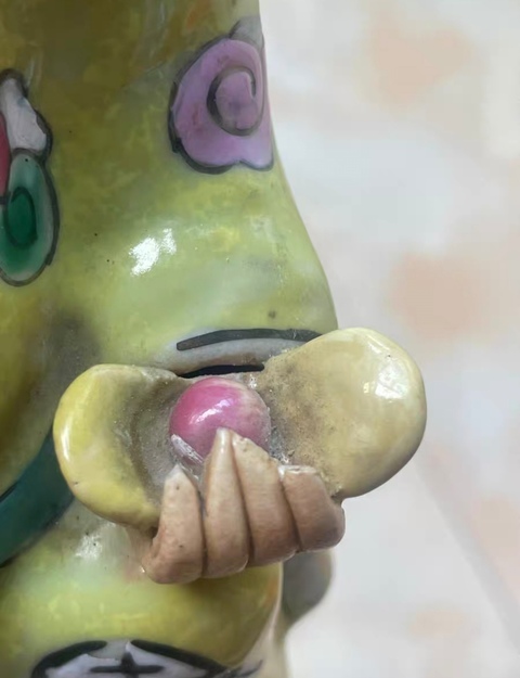 古玩陶瓷清代乾隆時期粉彩財神像拍賣,當前價格4000元