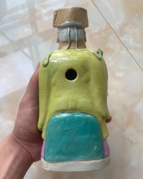 古玩陶瓷清代乾隆時期粉彩財神像拍賣,當前價格4000元