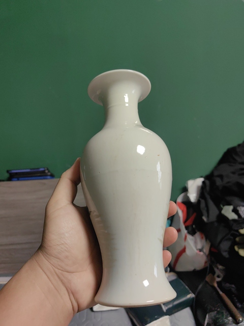 古玩陶瓷人物紋粉彩觀音瓶真品鑒賞圖