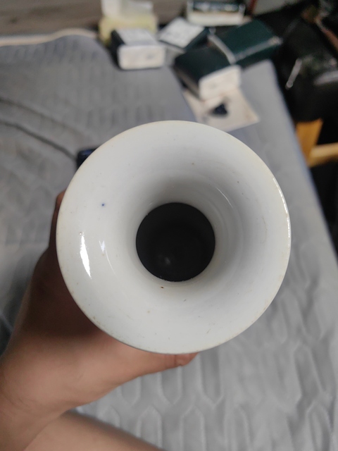 古玩陶瓷人物紋粉彩觀音瓶真品鑒賞圖