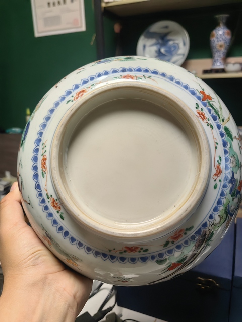古玩陶瓷青花五彩碗真品鑒賞圖