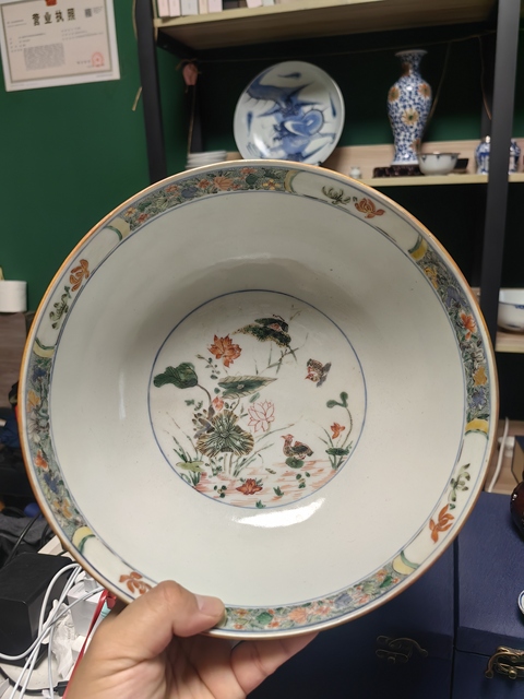 古玩陶瓷青花五彩碗真品鑒賞圖