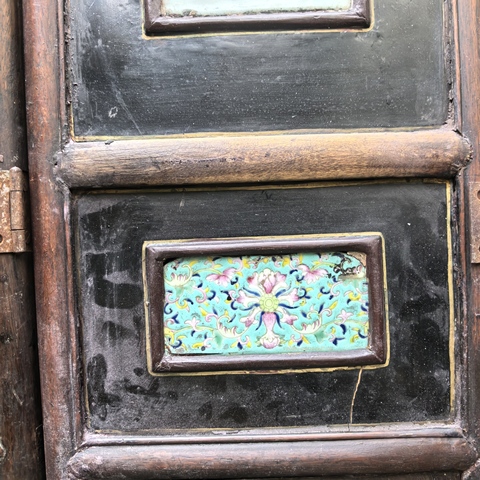 古玩陶瓷粉彩人物故事瓷板真品鑒賞圖