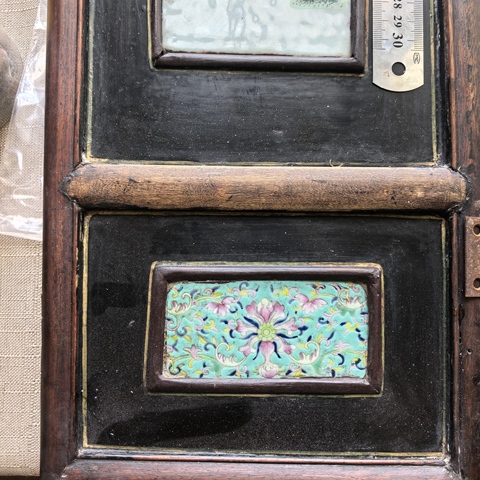 古玩陶瓷粉彩人物故事瓷板真品鑒賞圖