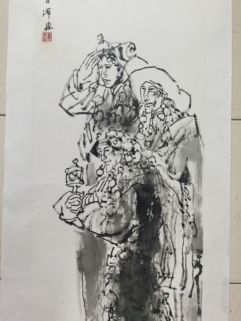 古玩字畫嶺南畫院院長東莞市美協(xié)主席黃澤森人物拍賣，當前價格6000元