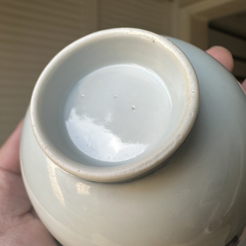 古玩陶瓷青花夔龍紋杯真品鑒賞圖