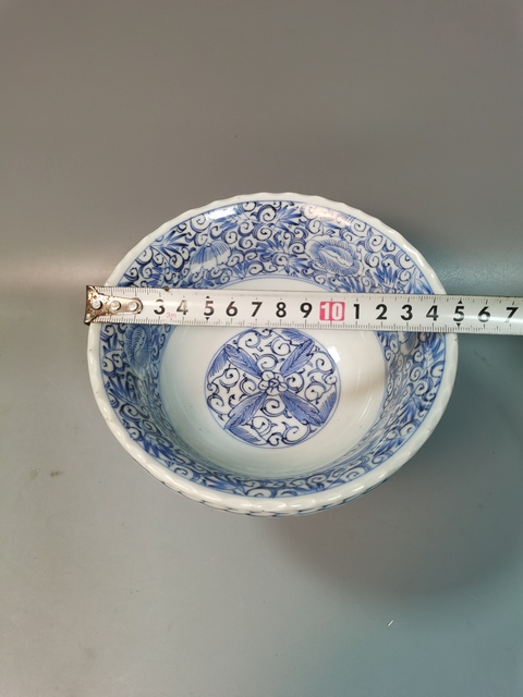 古玩陶瓷晚清民國青花高足供碗拍賣，當前價格480元