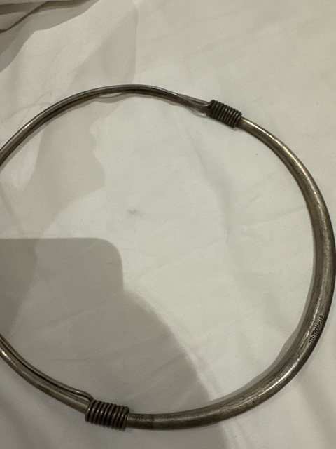 古玩雜項民國至創匯時期銀項圈真品鑒賞圖